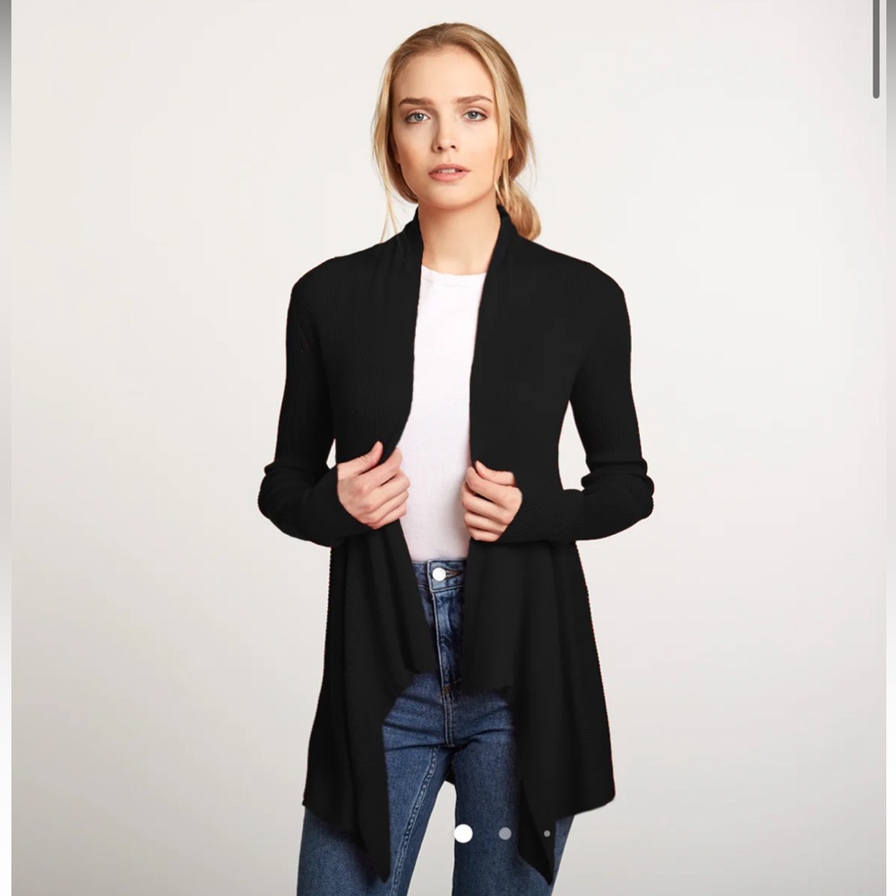 Cotton by Autumn The Rib Drape Deep Olive Cardigan SzS 🫒 Boho Y2K Coquette